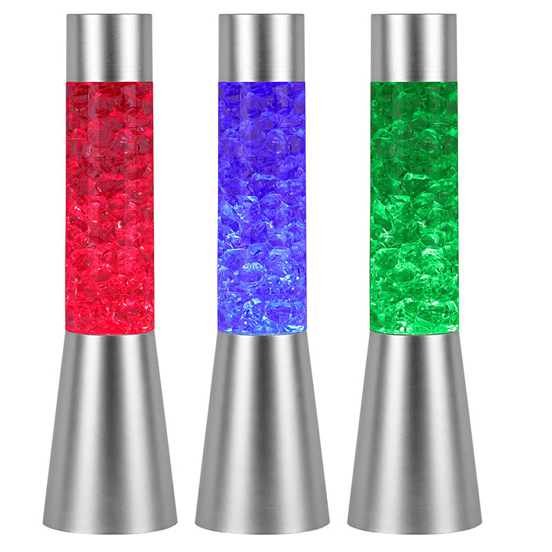 Färgskiftande flytande glitter Nattljus med isliknande form