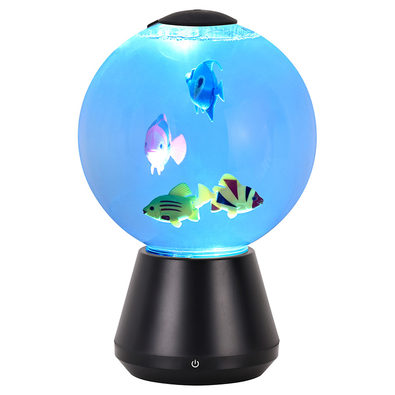 LED-animerad Fish Globe-lampa