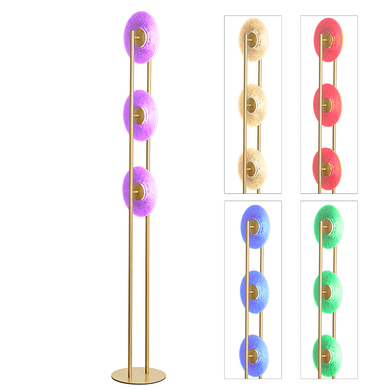 LED RGB Golvlampa Med 3 Disc