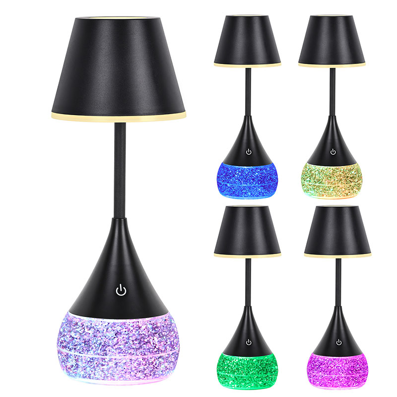 Flytande bas LED -skrivbordslampa med metallform