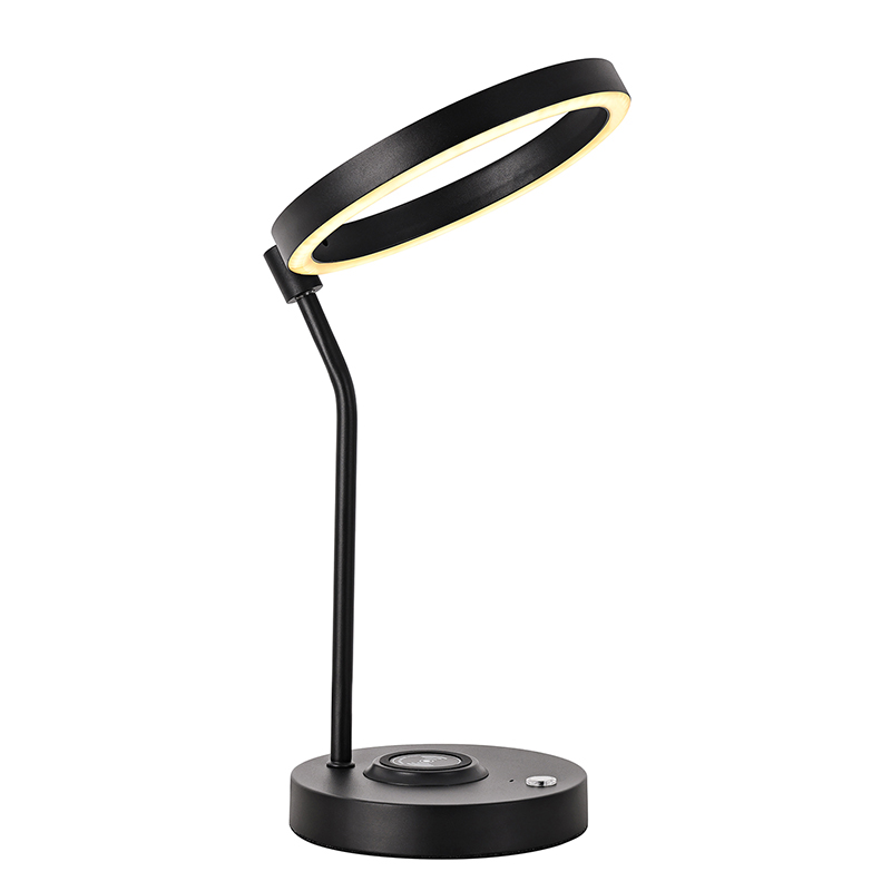 Modern LED-bordslampa med trådlös laddning
