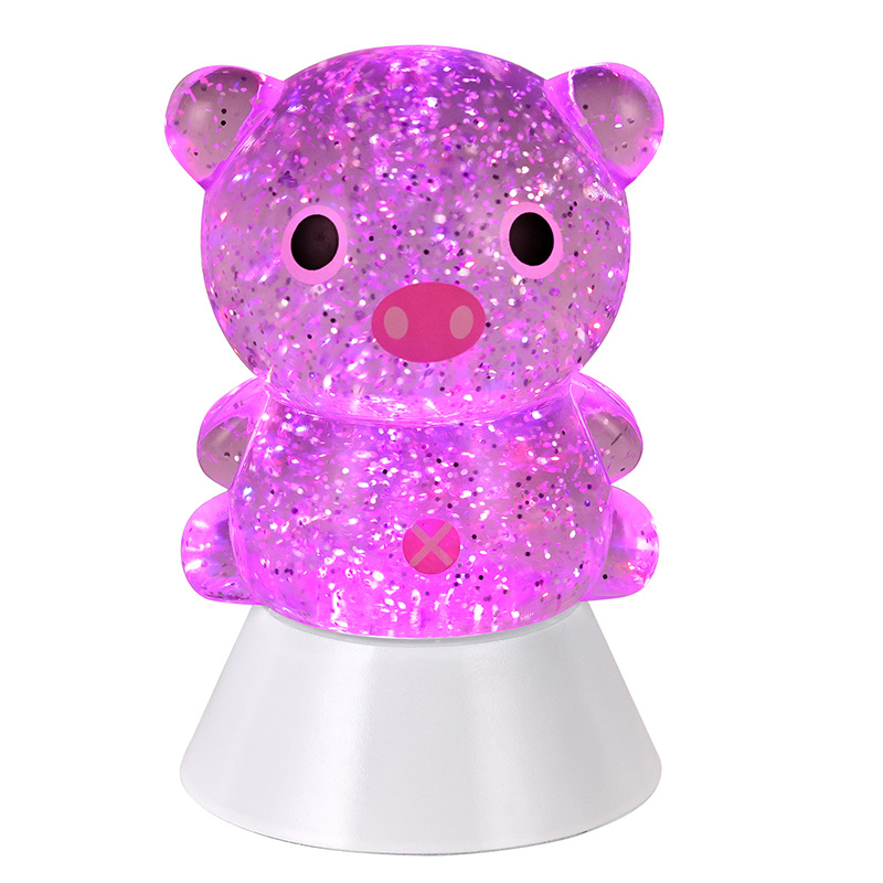 Grisskärm RGB glitter bordslampa