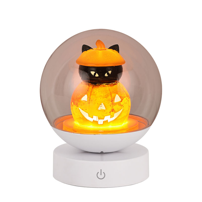 Uppladdningsbar Halloween Pumpkin Night Light med pumpahuvud