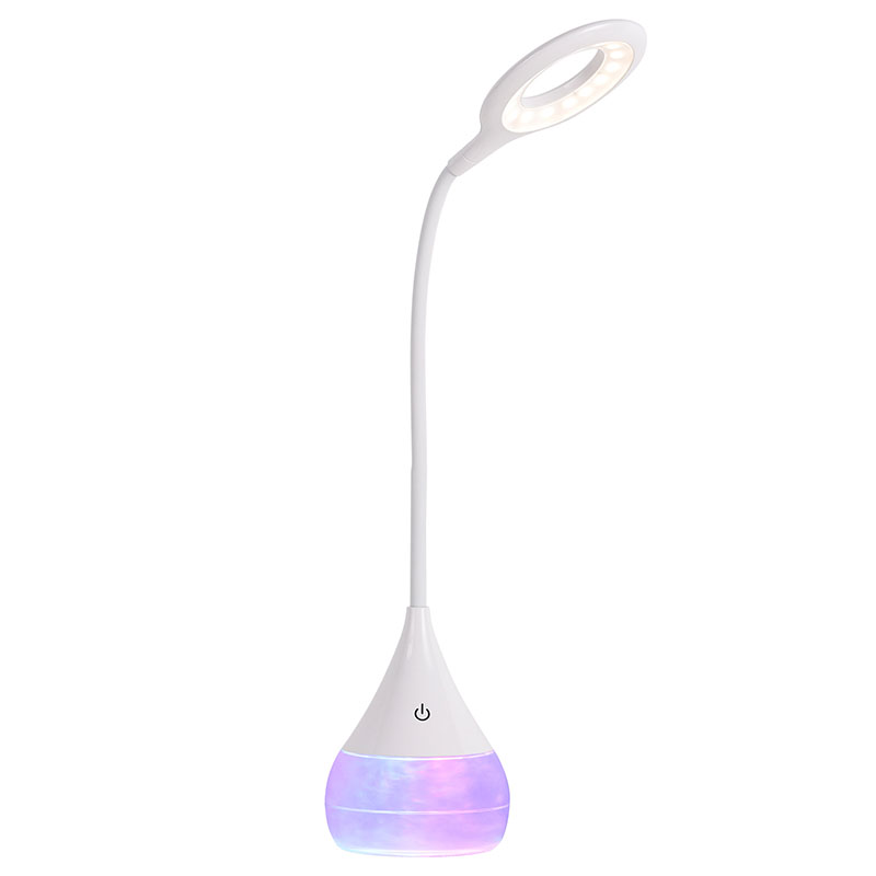 RGB Cloudy Liquid Base LED-bordslampa med justerbar skärm